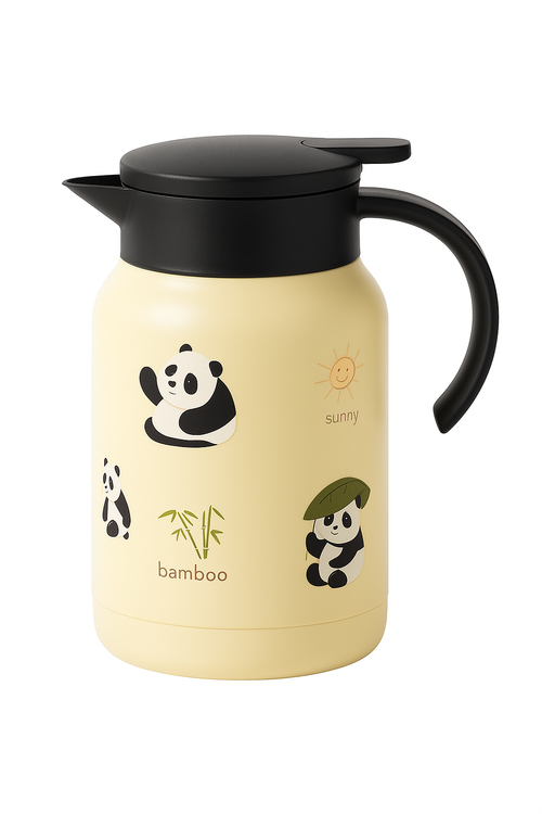 Theiere isotherme panda grande capacite infusion vapeur inox - vue 3 sur 2