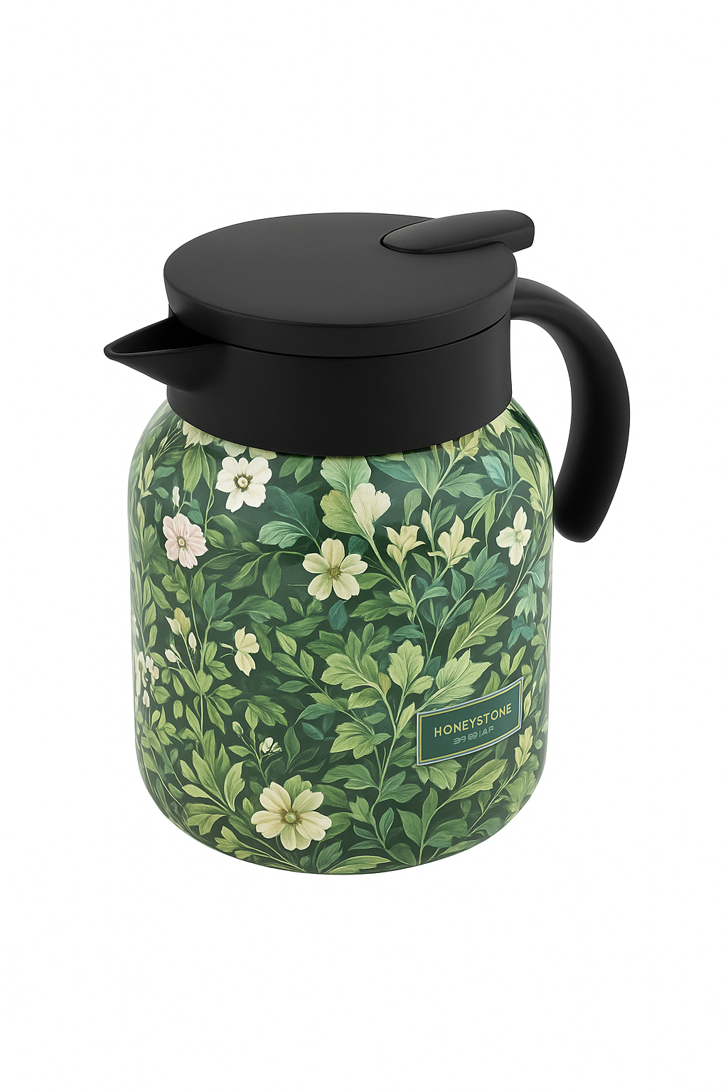 Théière isotherme vintage motif floral inox infuseur thermostat