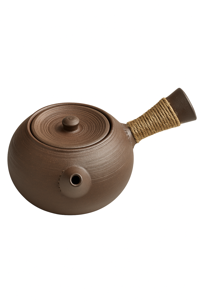 Théière japonaise artisanale grès style rétro kungfu portable