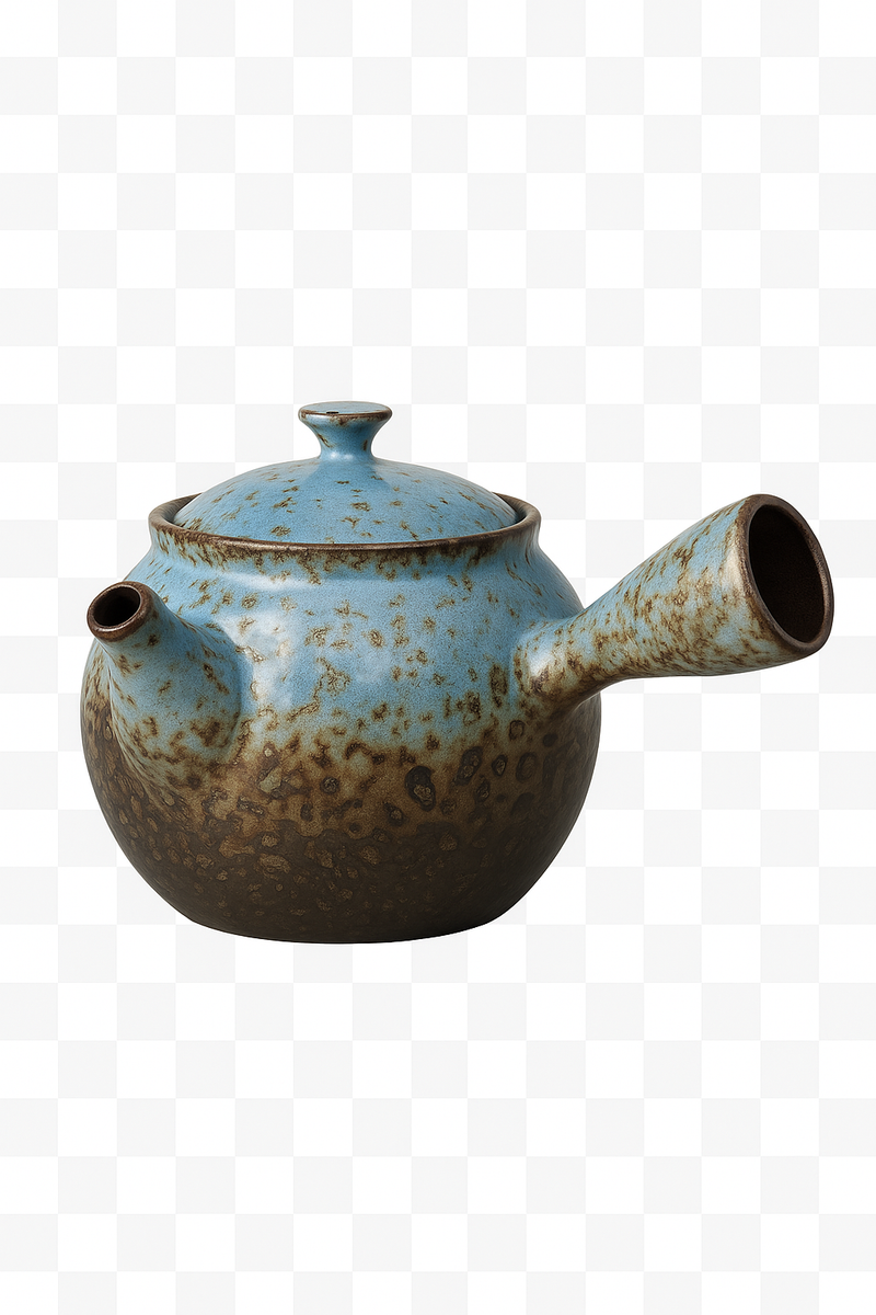 Theiere japonaise ceramique artisanale poignee laterale infuseur