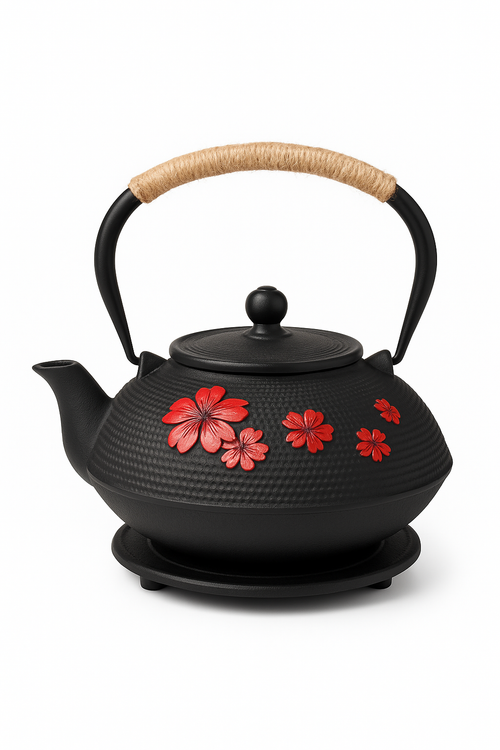 Théière japonaise en fonte émaillée avec infuseur 750ml - vue 3 sur 2