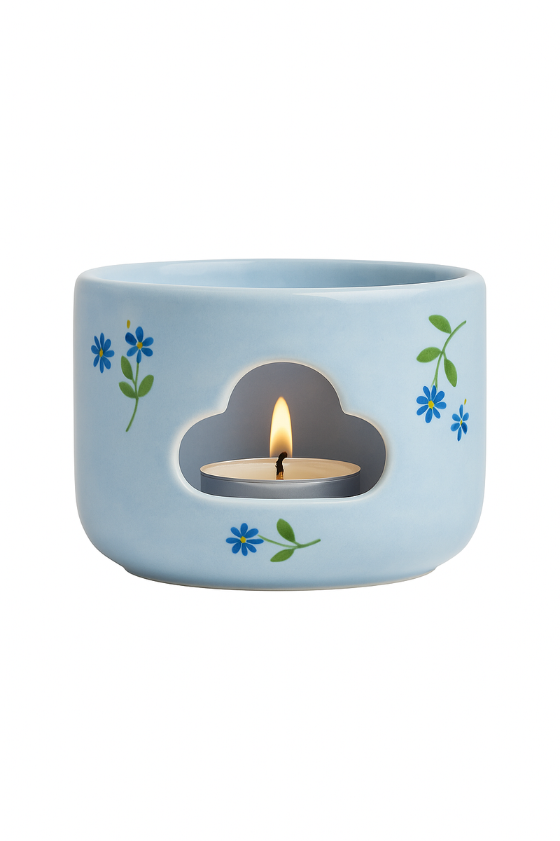 Théière marguerite porcelaine peinte main avec filtre kungfu