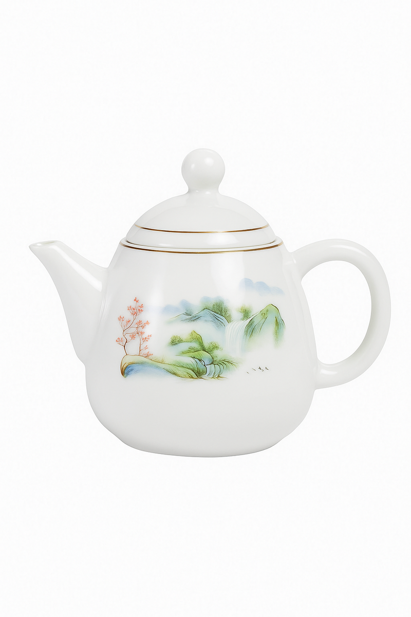 Théière porcelaine style yixing pour thé pu er