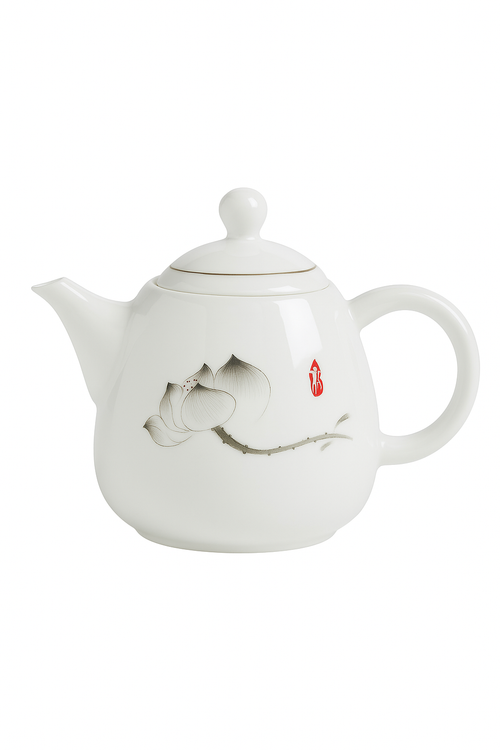 Theiere porcelaine style yixing service the asiatique artisanal