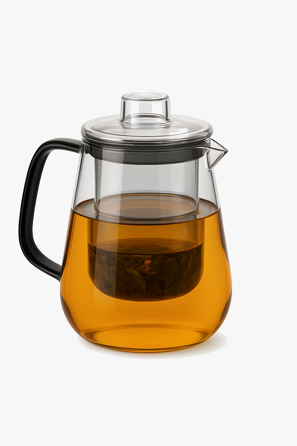 Theiere verre borosilicate avec infuseur couvercle resistante