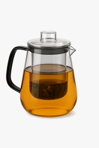 Theiere verre borosilicate avec infuseur couvercle resistante