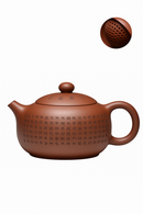 Théière yixing argile sculptée main motif coeur service