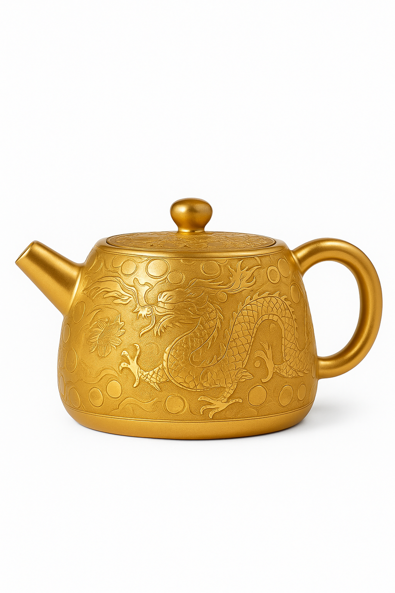 Theiere yixing artisanale dragon phoenix style chinois luxe