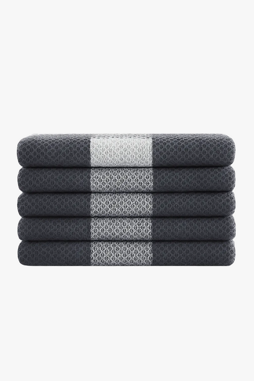 Torchon de cuisine gaufré à carreaux absorbant doux