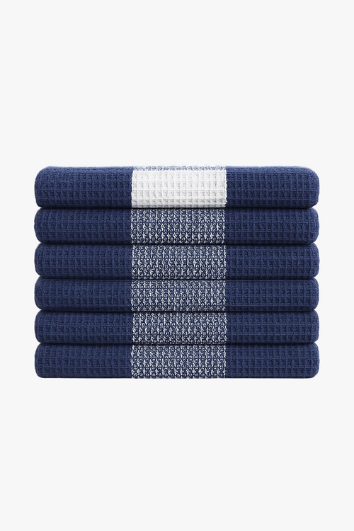 Torchon de cuisine gaufré à carreaux absorbant microfibre