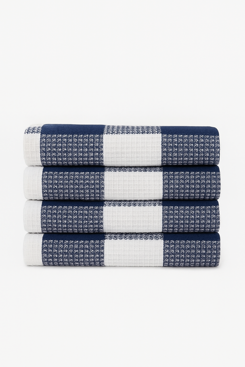 Torchon de cuisine gaufré motif carreaux absorbant doux