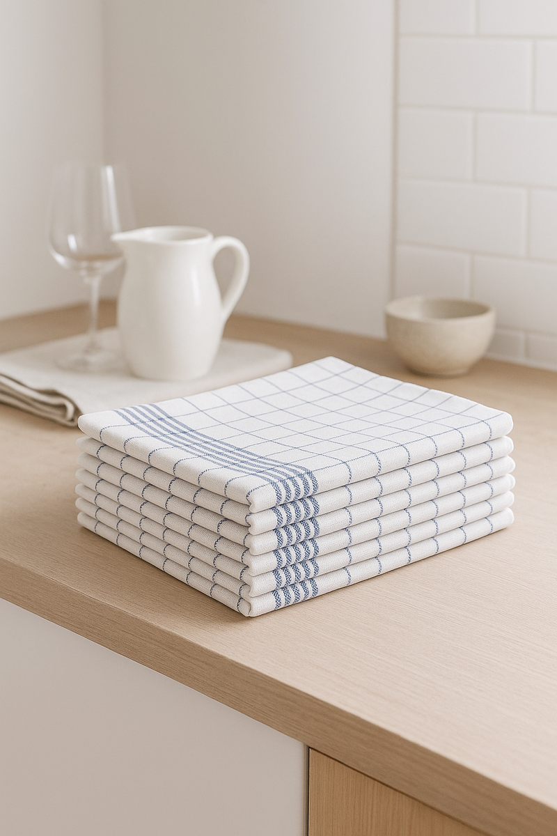 Torchon de cuisine motif carreaux doux absorbant