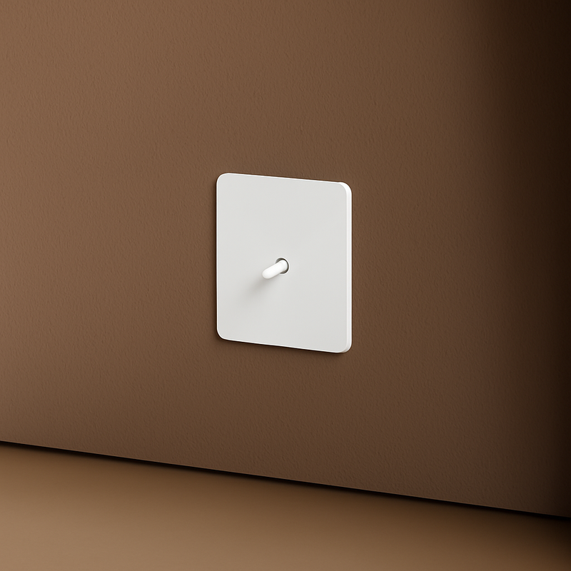 Variateur en acier blanc mat bords arrondis