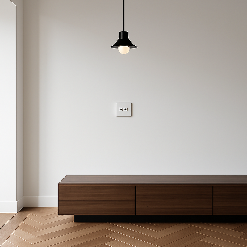 Variateur en acier blanc mat et doré bords arrondis