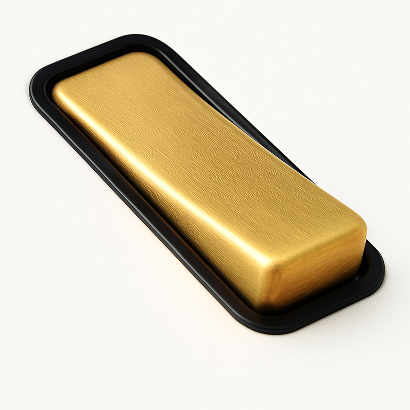 Variateur en acier doré brossé bords arrondis