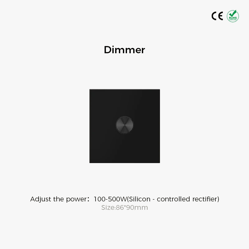 Variateur en acier noir mat