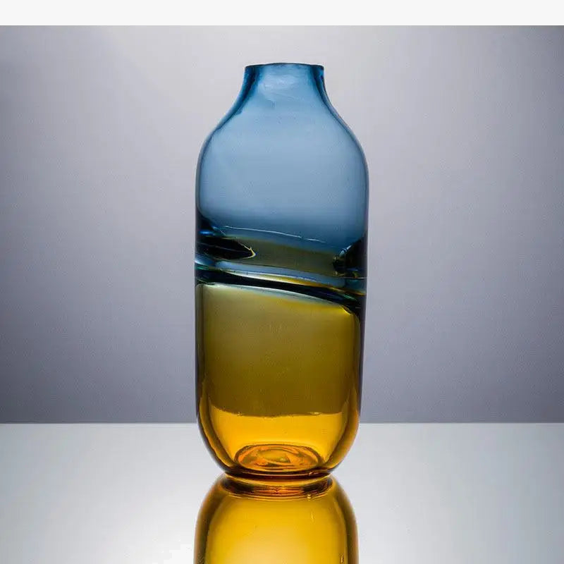 vase en verre dégradé pour décoration florale hydroponique