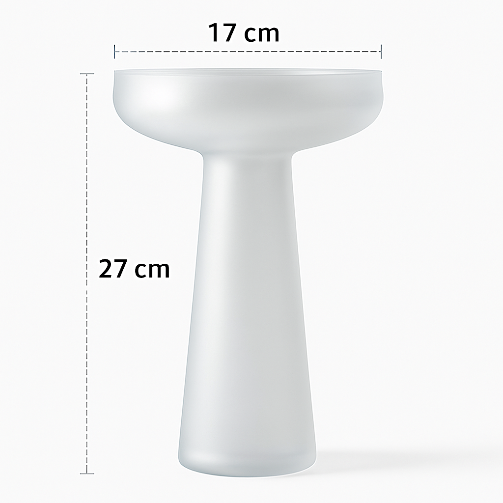 vase en verre dépoli nordique pour fleurs et décoration - vue 10 sur 11