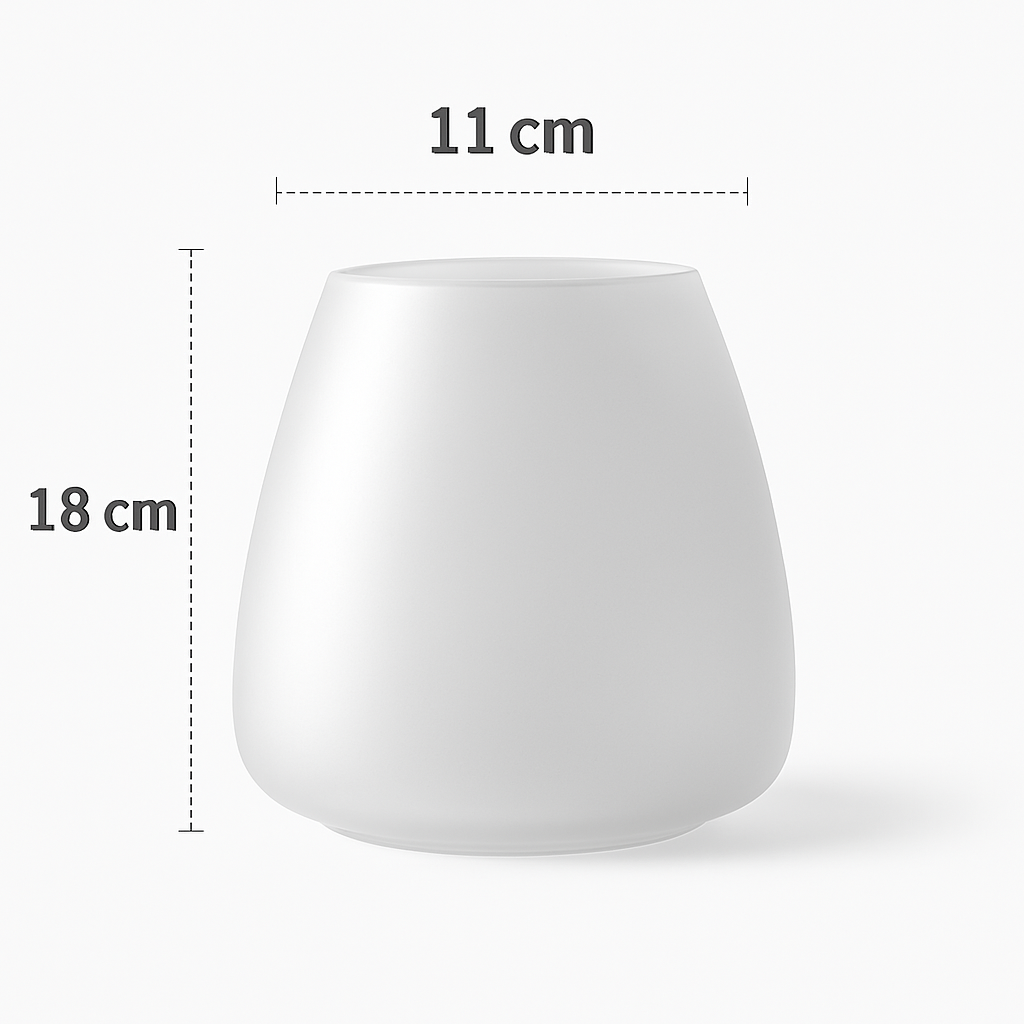vase en verre dépoli nordique pour fleurs et décoration - vue 11 sur 11