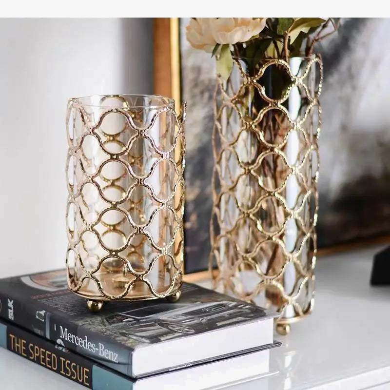 vases en verre creux pour décoration florale moderne et multifonctionnelle
