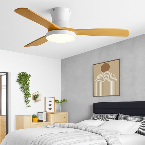 ventilateur de plafond américain léger avec lumière et contrôle électrique - vue 4 sur 12