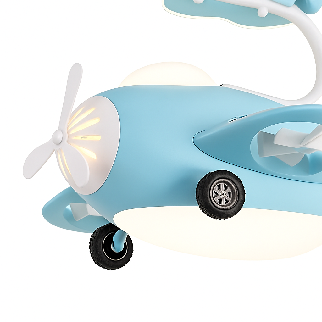 ventilateur de plafond avec led pour chambre enfant et aire de jeux - vue 6 sur 9