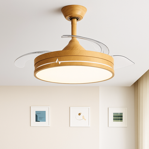 ventilateur de plafond avec lumière et contrôle silencieux - vue 4 sur 12