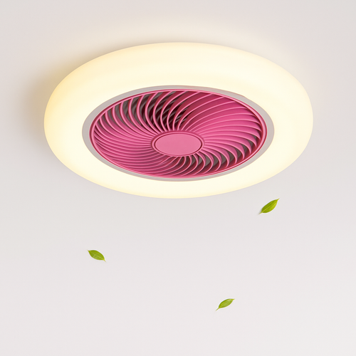 ventilateur de plafond avec télécommande dimmable et lumière LED minimaliste - vue 2 sur 11