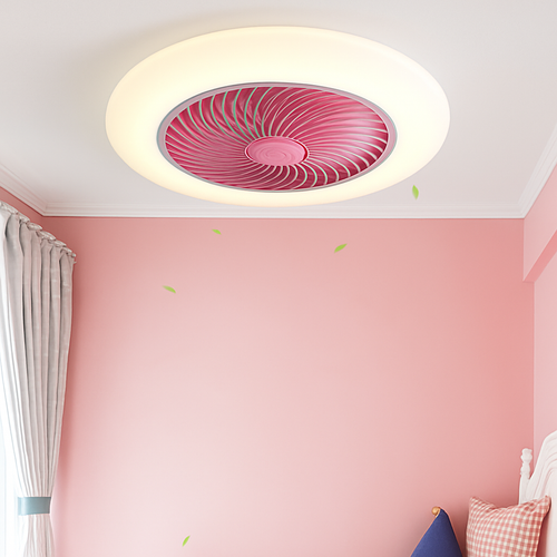 ventilateur de plafond avec télécommande dimmable et lumière LED minimaliste - vue 10 sur 11
