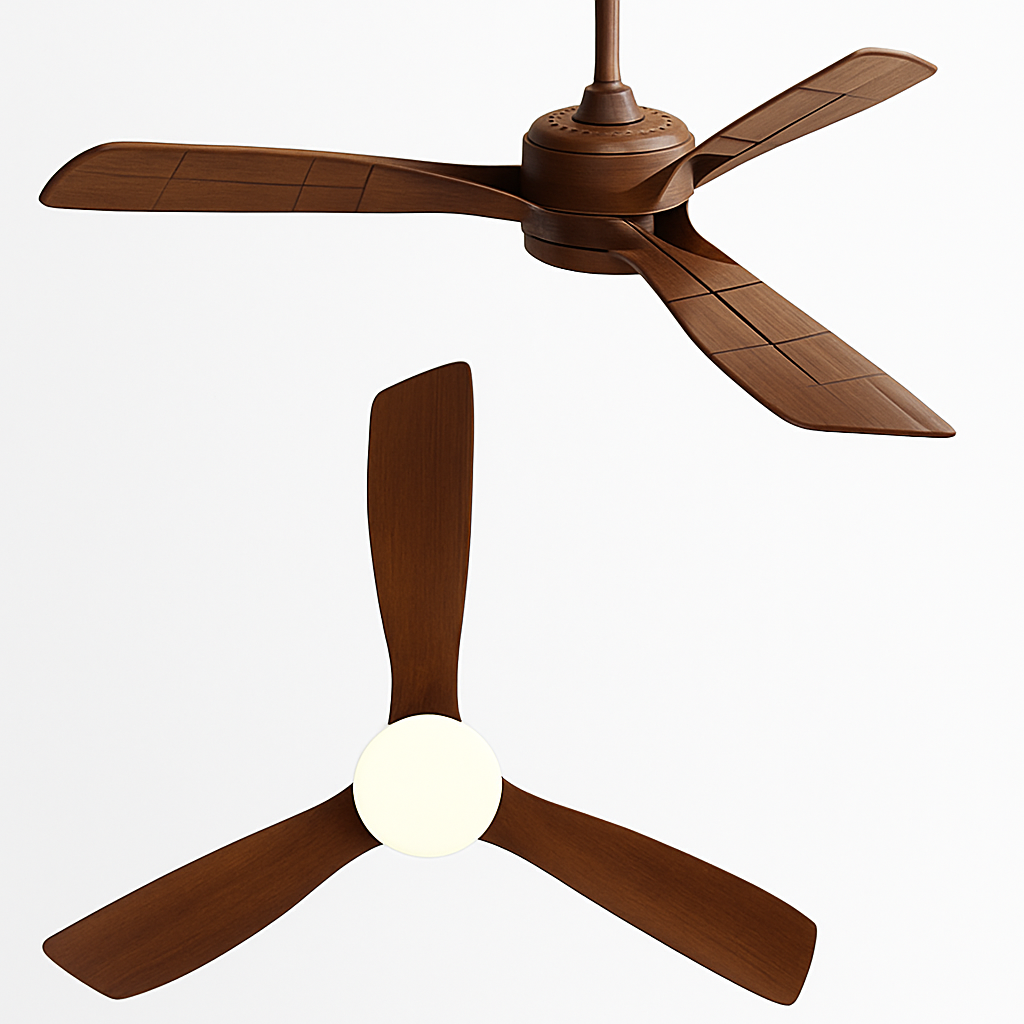 ventilateur de plafond en bois lumineux avec télécommande - vue 12 sur 12