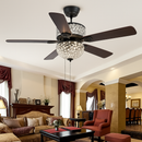 ventilateur de plafond en cristal avec télécommande et lumières