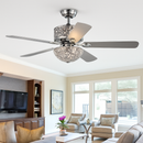 ventilateur de plafond en cristal avec télécommande et lumières