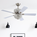 ventilateur de plafond en cristal avec télécommande et lumières