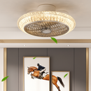 ventilateur de plafond en cristal moderne avec lumière et télécommande
