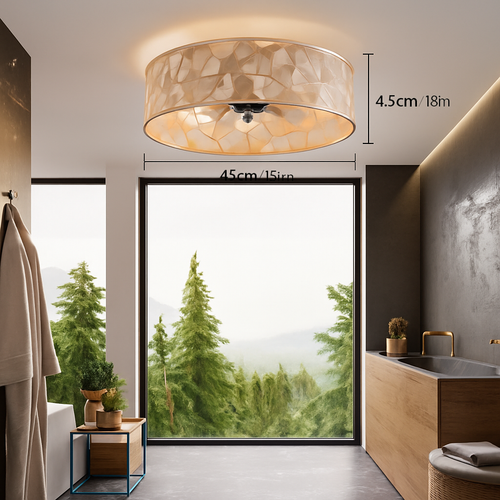 ventilateur de plafond encastré avec éclairage et télécommande - vue 2 sur 7