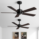 ventilateur de plafond industriel rétro sans lampe avec télécommande