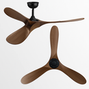 ventilateur de plafond industriel vintage en bois sans lumière télécommandé