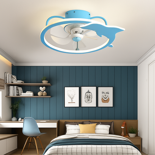 ventilateur de plafond intelligent avec lumières et télécommande - vue 4 sur 18