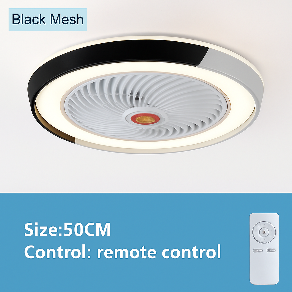ventilateur de plafond intelligent bluetooth avec lumière télécommande - vue 12 sur 16