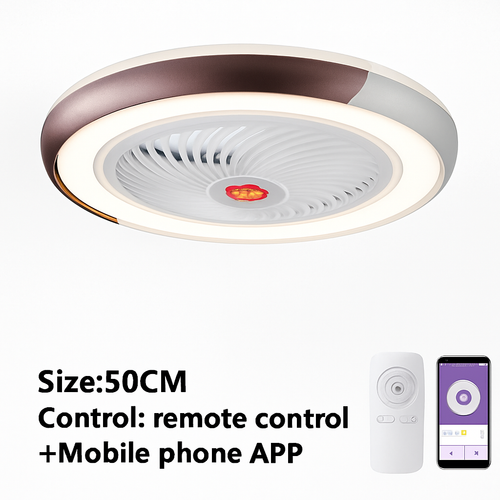ventilateur de plafond intelligent bluetooth avec lumière télécommande - vue 17 sur 16