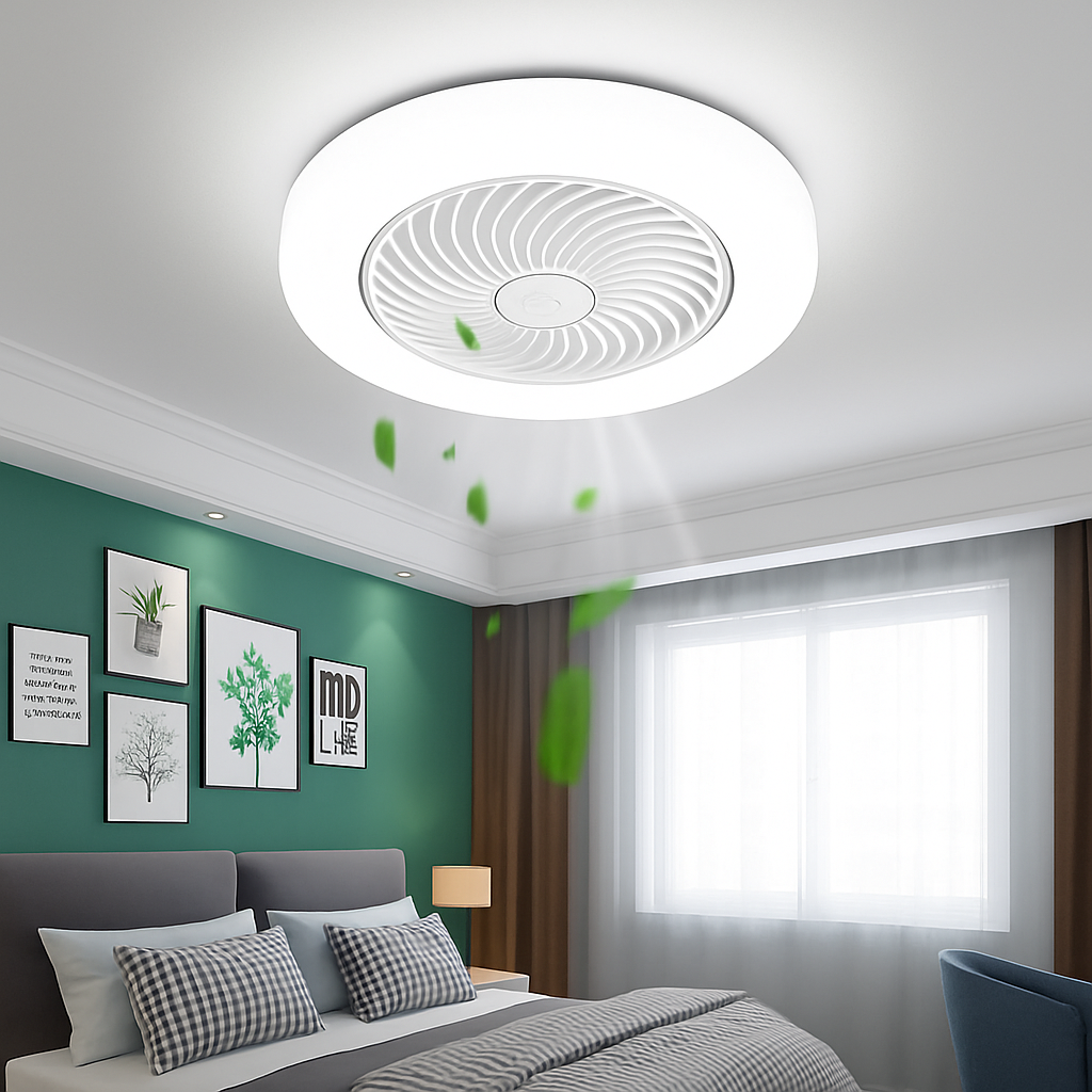 ventilateur de plafond intelligent bluetooth avec lumière télécommande - vue 4 sur 16