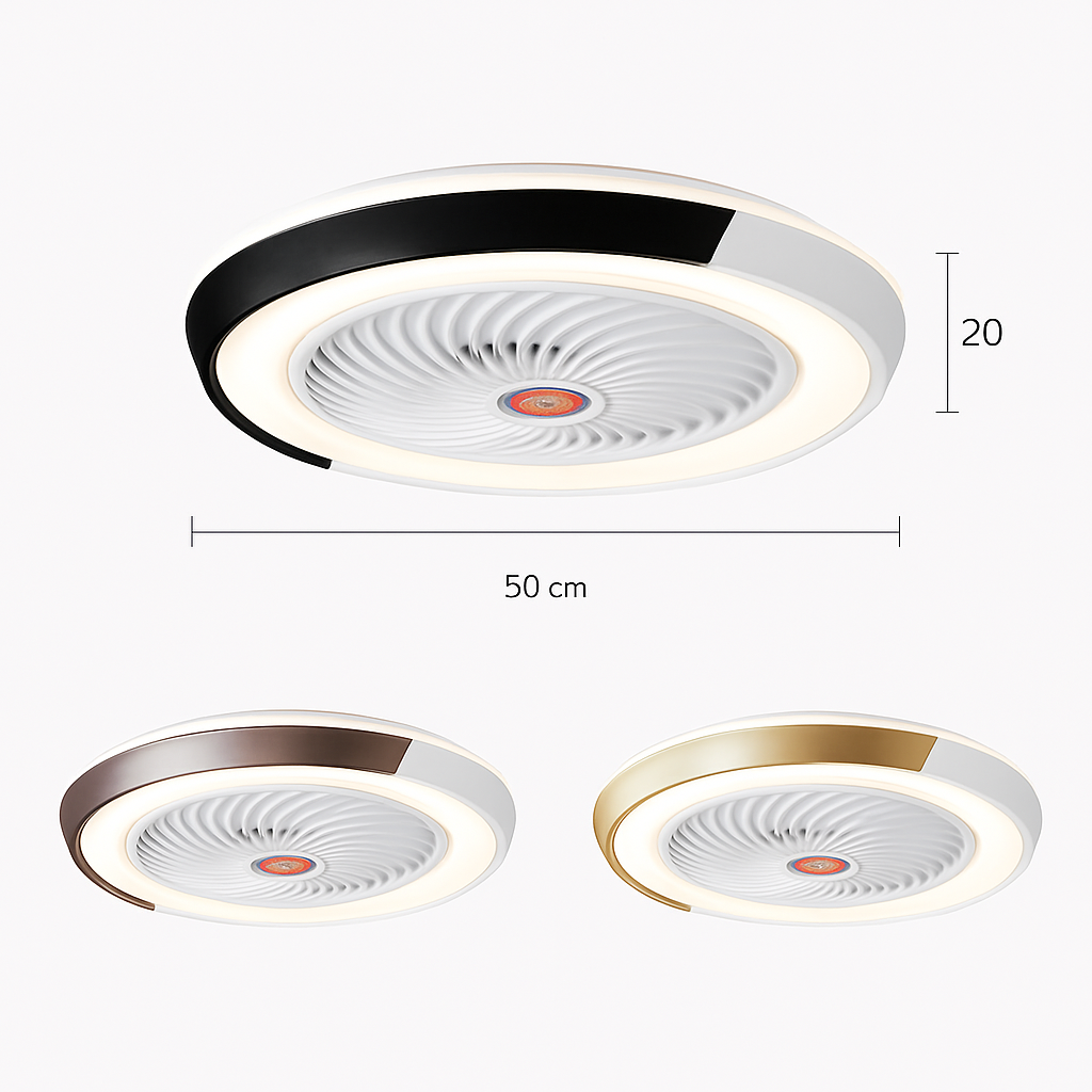 ventilateur de plafond intelligent bluetooth avec lumière télécommande - vue 5 sur 16