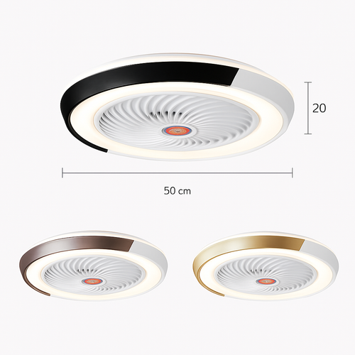 ventilateur de plafond intelligent bluetooth avec lumière télécommande - vue 6 sur 16