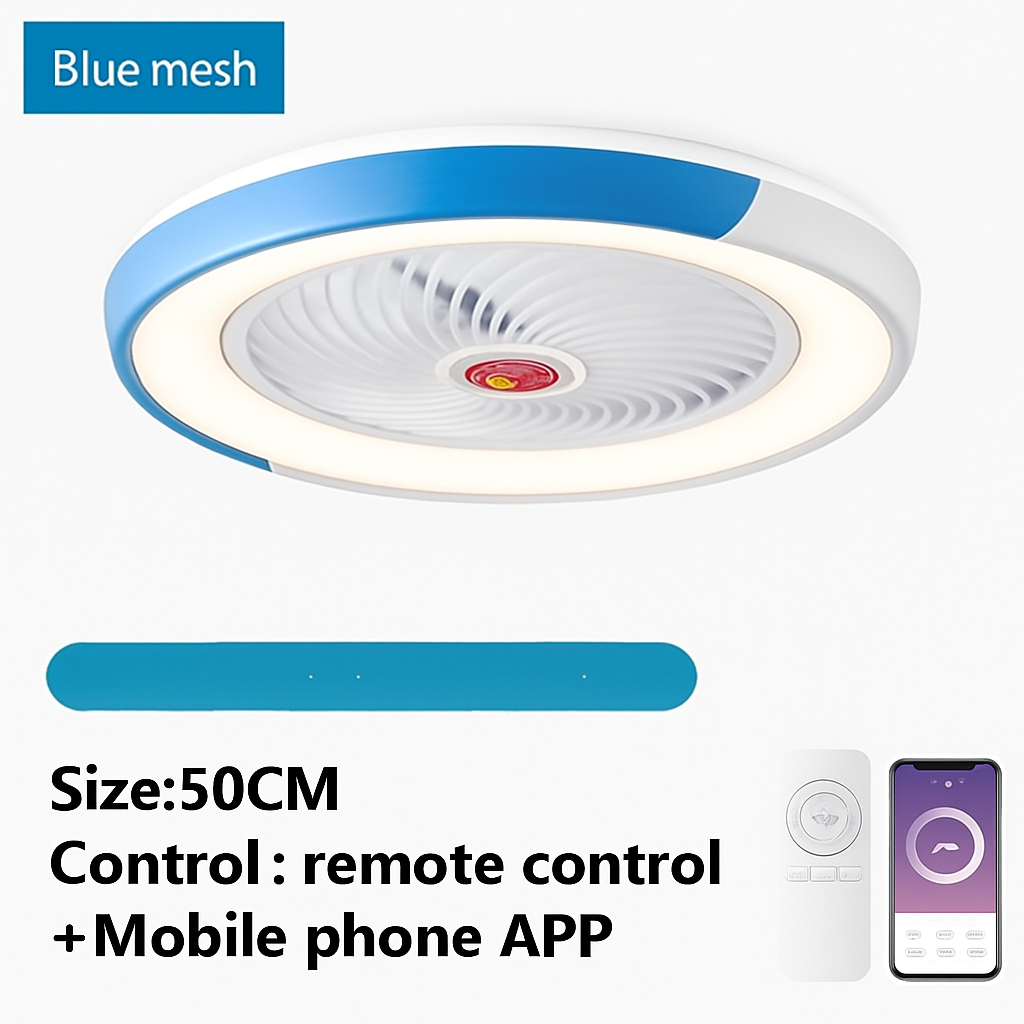 ventilateur de plafond intelligent bluetooth avec lumière télécommande - vue 10 sur 16