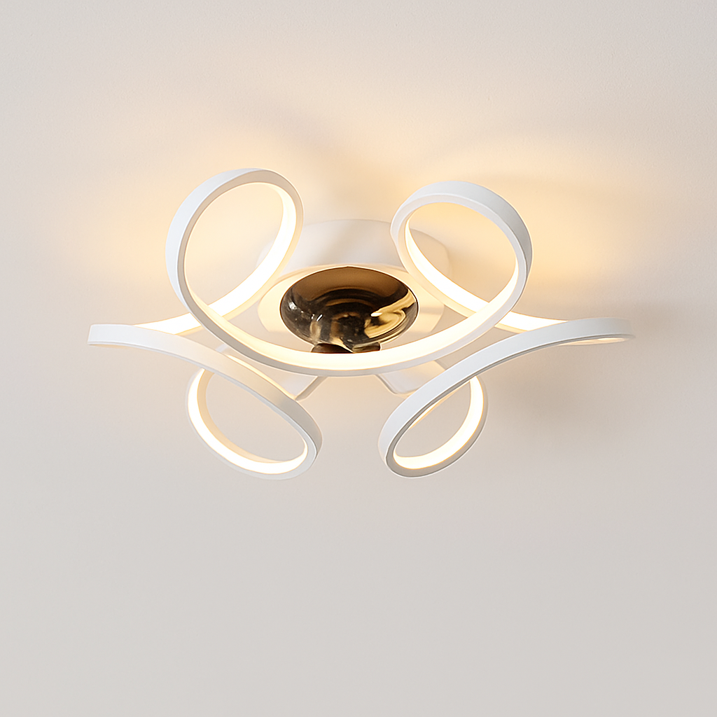 ventilateur de plafond led artpad avec lumière et télécommande - vue 13 sur 16