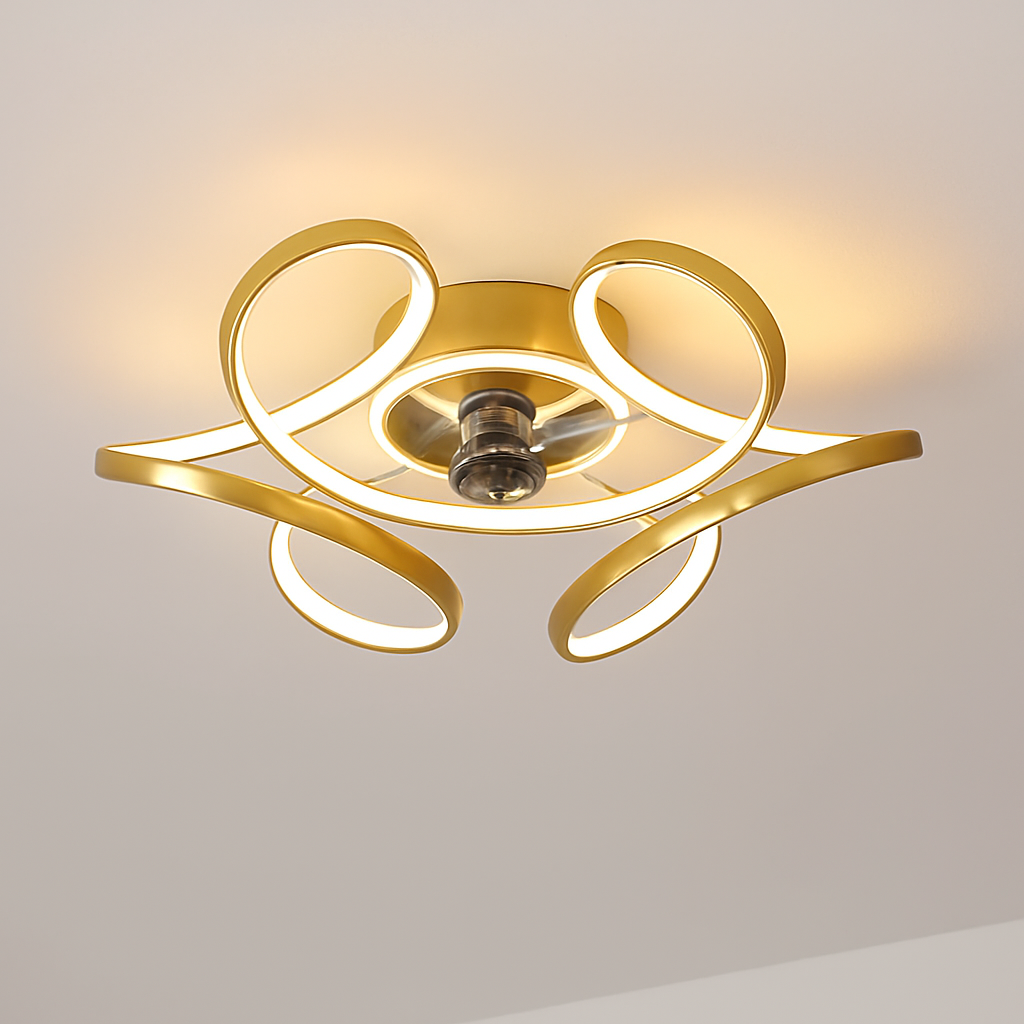 ventilateur de plafond led artpad avec lumière et télécommande - vue 16 sur 16