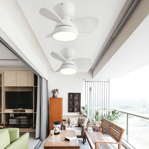 ventilateur de plafond led avec télécommande - vue 5 sur 9
