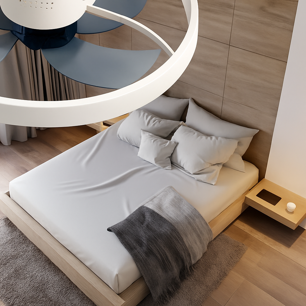 ventilateur de plafond led moderne télécommandé à 6 vitesses - vue 6 sur 7