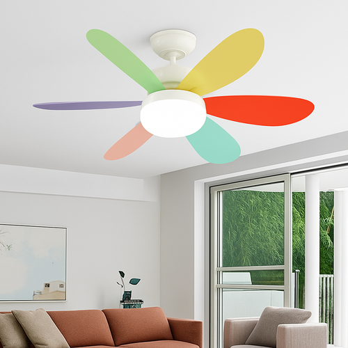 ventilateur de plafond led moderne télécommande intelligente trois couleurs - vue 2 sur 12
