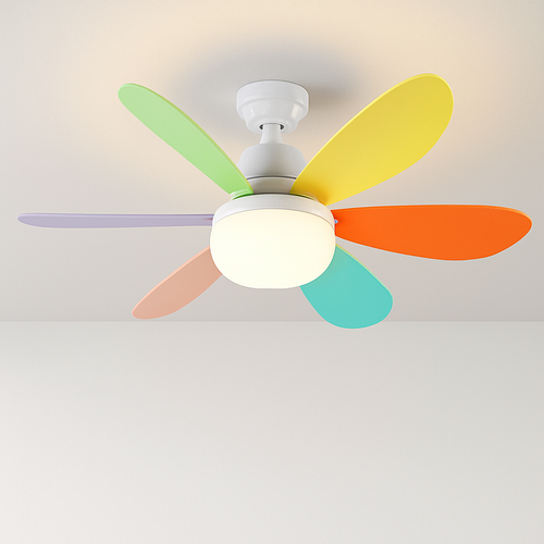 ventilateur de plafond led moderne télécommande intelligente trois couleurs - vue 5 sur 12
